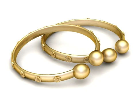 Luxury Floral Open Cuff Ring 3D STL Model 3D Print Model