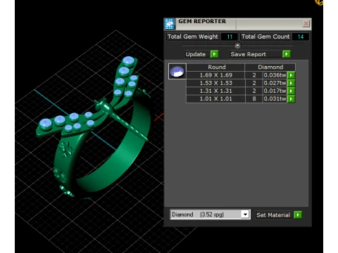 Luxury Dragonfly Ring 3D STL Model 3D Print Model