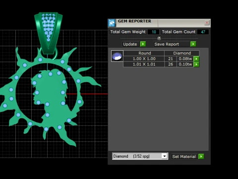 Luxury Sun Moon Face Pendant 3D STL Model 3D Print Model