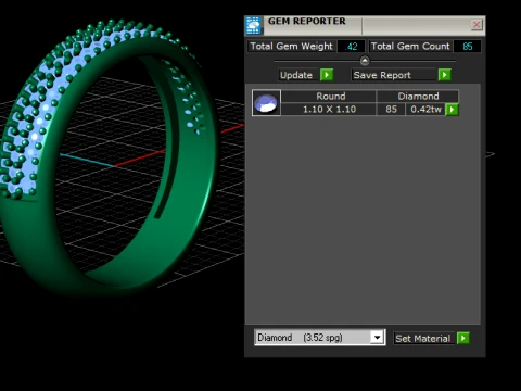 Luxury Multi-Row Diamond Pav Ring 3D Print Model
