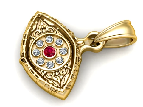 Royal Evil Eye Pendant 3D Model