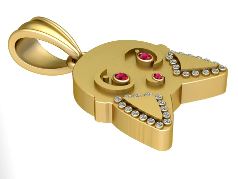 Pingente de controlador de jogo Royal Ruby Modelo 3D