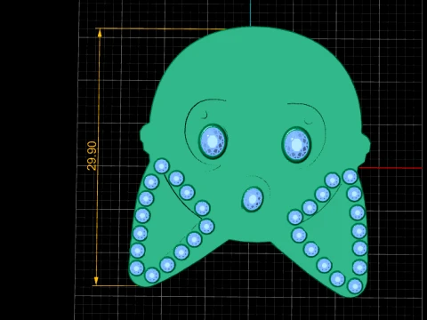 Pingente de controlador de jogo Royal Ruby Modelo 3D