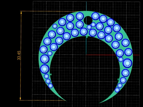 Royal Diamond Horseshoe Pendant 3D Model
