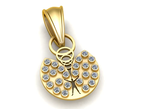Royal Wings of Freedom Pendant 3D Model