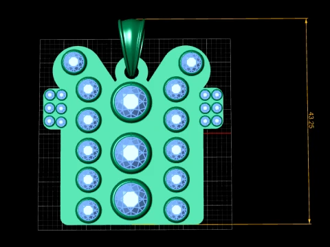 Royal Diamond Gaming Console Pendant 3D Model