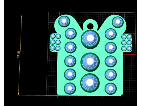 Royal Diamond Gaming Console Pendant 3D Model