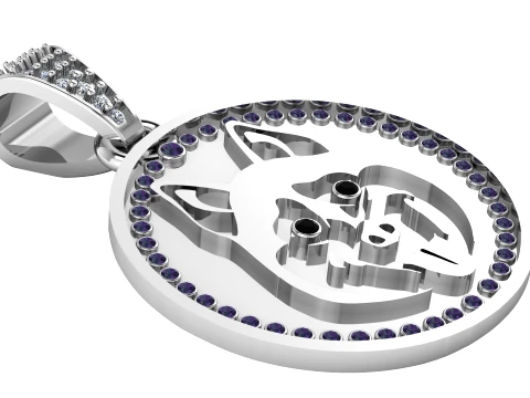 Dog Portrait Pendant 3D Model