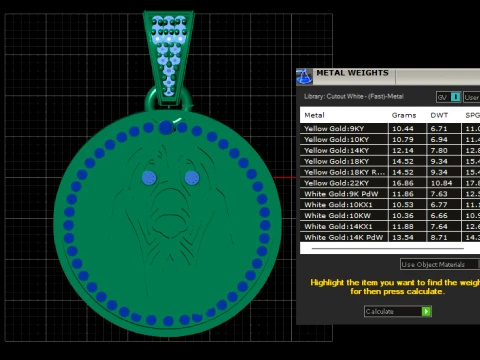 Pingente Le&atilde;o Rubi Modelo 3D