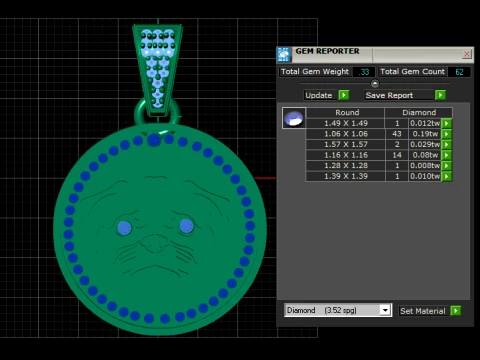 Tiger Face Pendant 3D Model