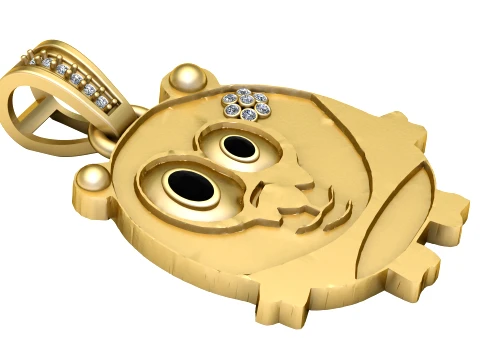 Cute Girl Pendant 3D Model