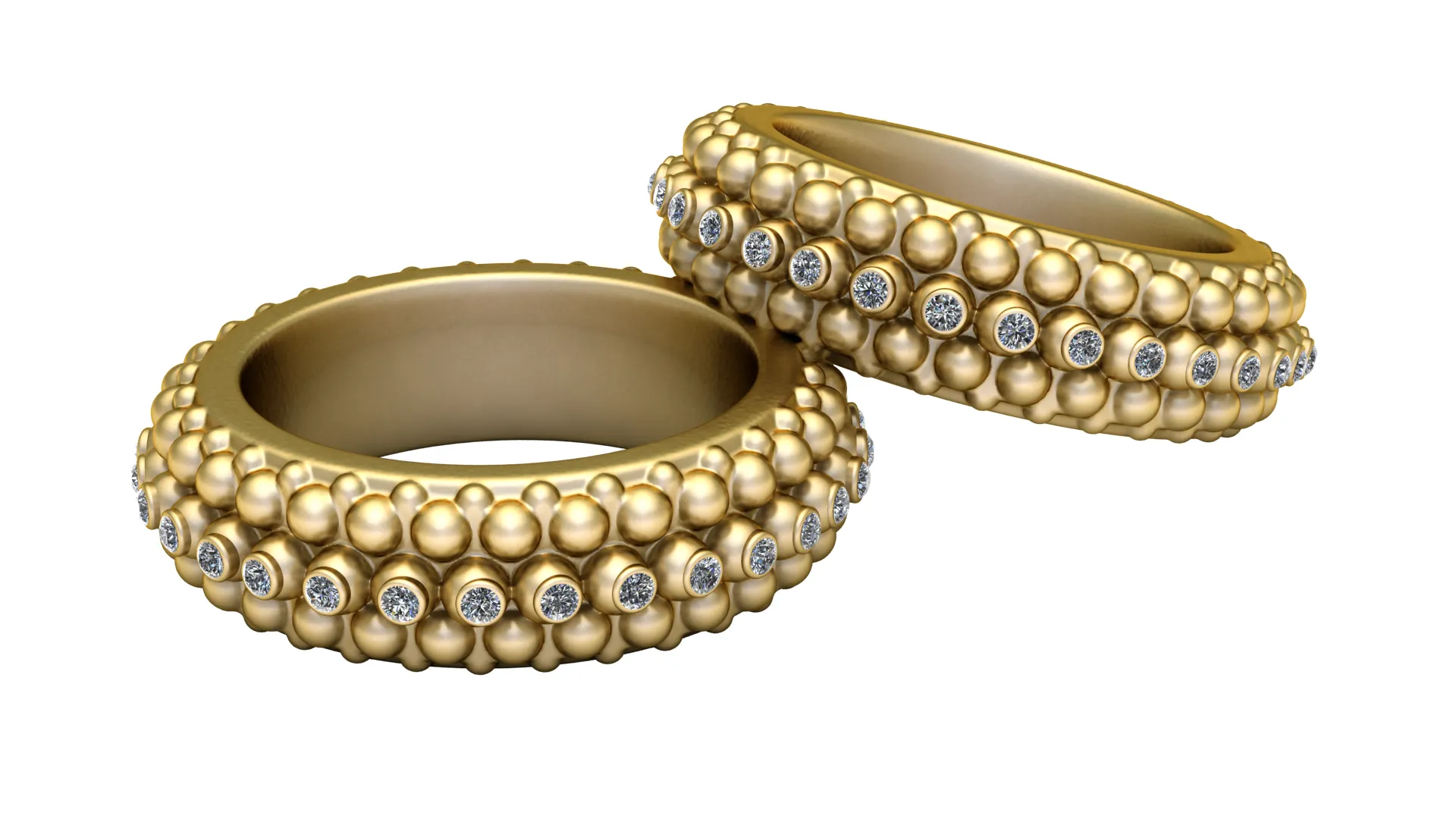 Pulseiras com mi&ccedil;angas de diamante Modelo 3D .c4d .max .obj .3ds .fbx .stl .blend 