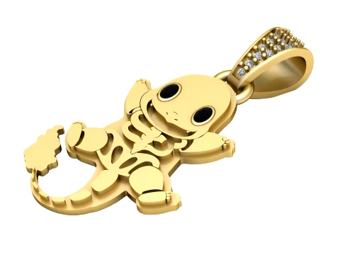 Lindo colgante de esqueleto Modelo 3D