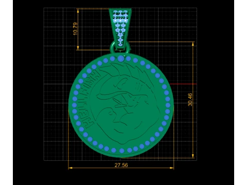 Hellfish Skull Pendant 3D Model