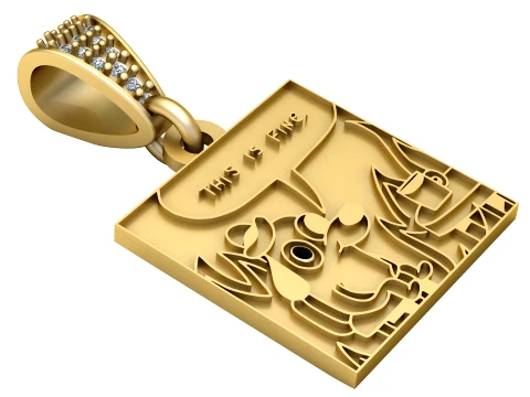 Pendentif personnage de dessin animé Modèle 3D