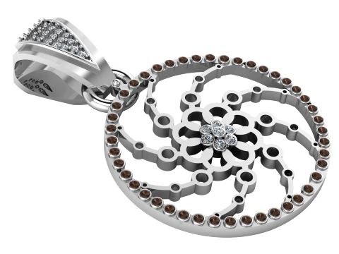 Floral Orbit Pendant 3D Model