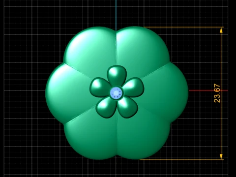Ruby Floral Ring 3D Model