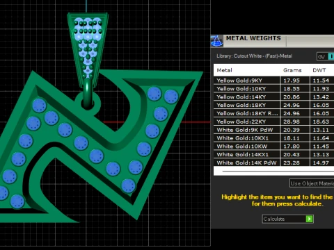 Ruby Initial Pendant 3D Model