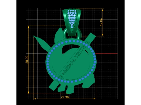 Animal Testing Pendant 3D Model