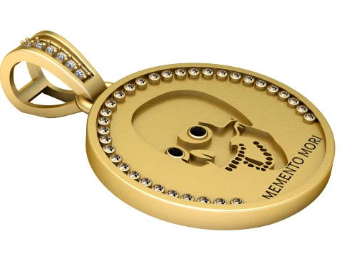 Memento Mori Pendant 3D Model
