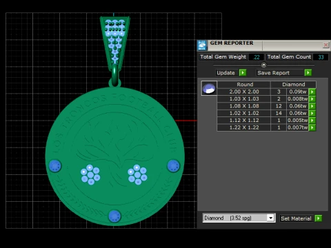 Football Club Pendant 3D Model