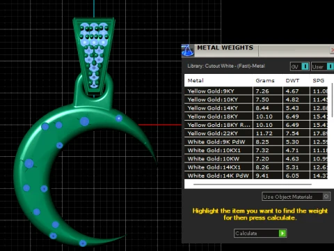 Celestial Crescent Pendant 3D Model