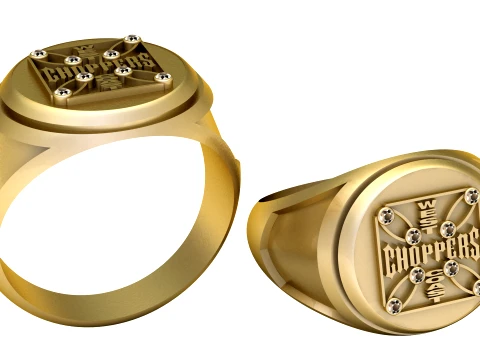 Hip Hop Ring 3D Model