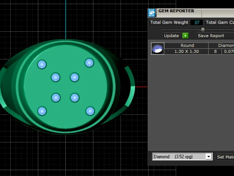 Hip Hop Ring 3D Model