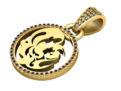 Ocean Wave Pendant 3D Model