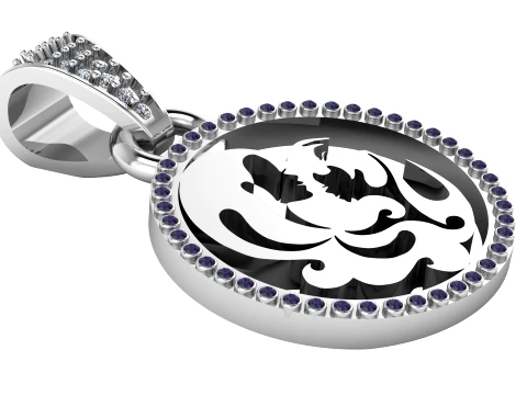 Ocean Wave Pendant 3D Model