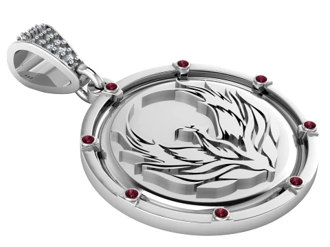 Phoenix Bird Pendant 3D Model
