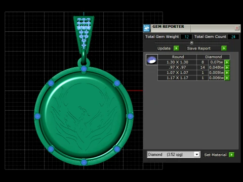 Phoenix Bird Pendant 3D Model
