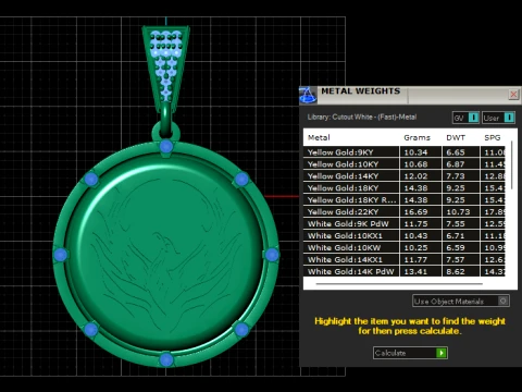 Phoenix Bird Pendant 3D Model