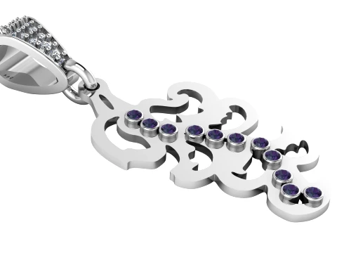 Ornamental Stone Pendant 3D Model