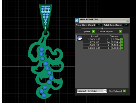 Ornamental Stone Pendant 3D Model