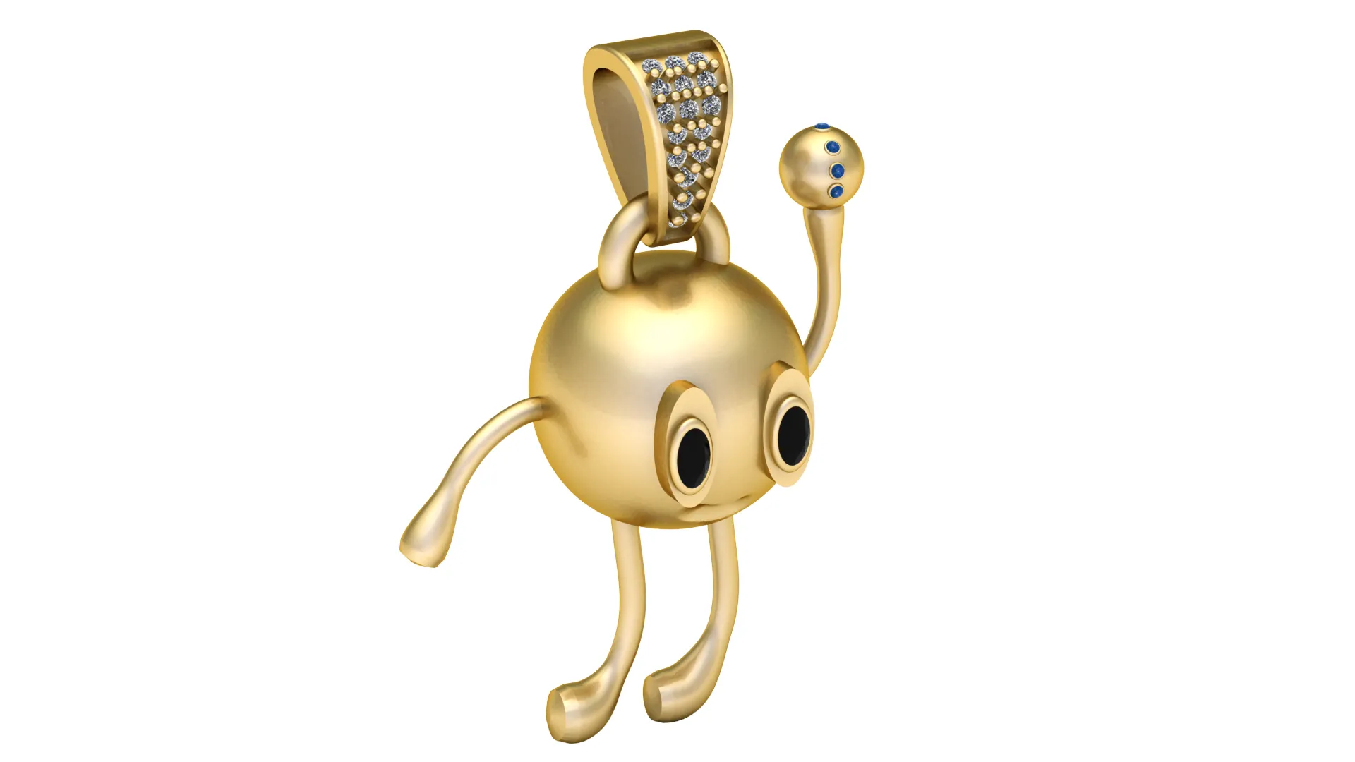 Cute Cartoon Character Pendant 3D Model .c4d .max .obj .3ds .fbx .stl .blend 