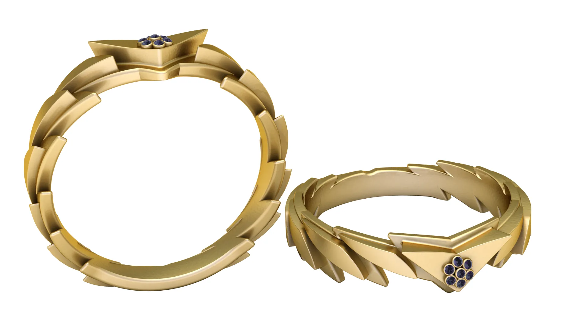 Anel Coroa Folha Modelo 3D .c4d .max .obj .3ds .fbx .stl .blend 