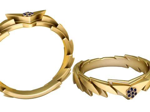 Anillo de corona de hojas Modelo 3D
