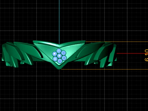 Anel Coroa Folha Modelo 3D