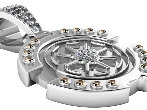 Celestial Wheel Pendant 3D Model