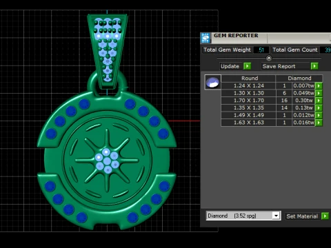 Celestial Wheel Pendant 3D Model