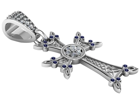 Celtic Cross Pendant 3D Model