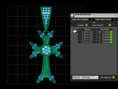 Celtic Cross Pendant 3D Model