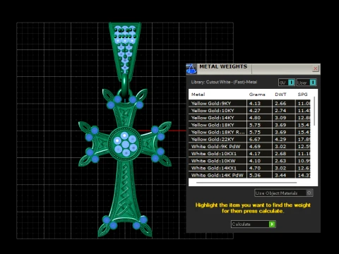 Celtic Cross Pendant 3D Model