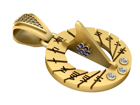 Celestial Sundial Pendant 3D Model