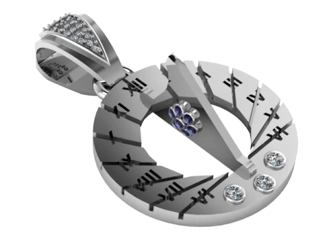Celestial Sundial Pendant 3D Model