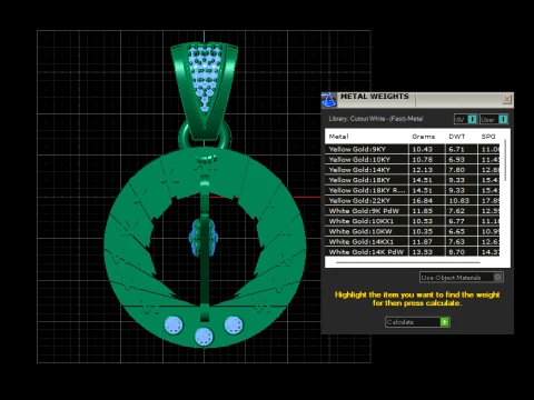 Celestial Sundial Pendant 3D Model
