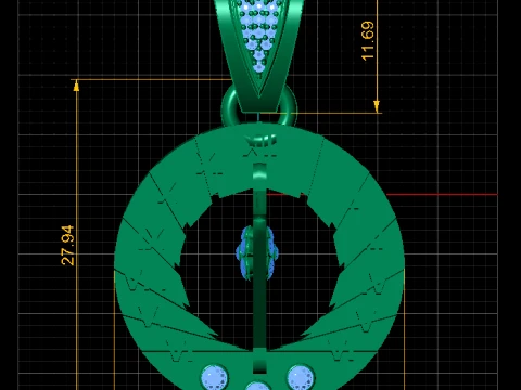 Celestial Sundial Pendant 3D Model