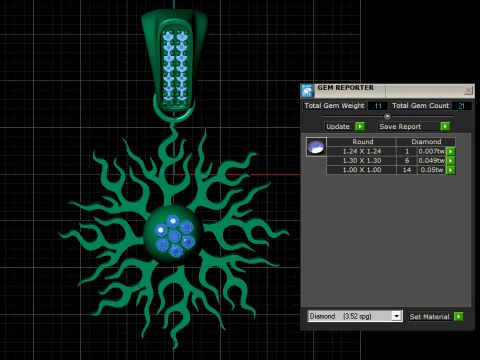 Flaming Sun Pendant 3D Model