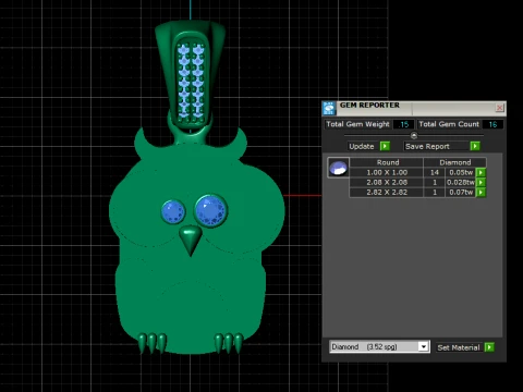 Cute Owl Character Pendant 3D Model